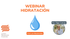 Curso de Webinar de Hidratación por Lucía Redondo Cuevas, con diapositivas y gráficos explicativos sobre hidratación saludable.